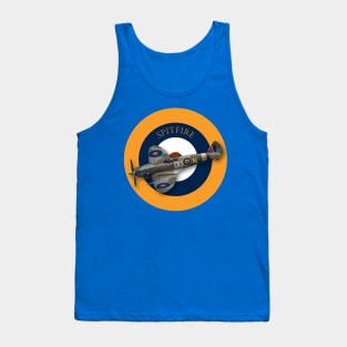 Spitfire in RAF roundel Tank Top